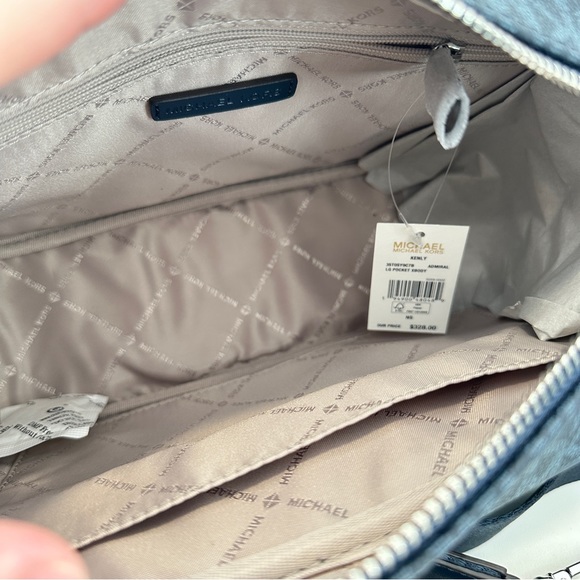 Michael Kors Large Pocket Kenly Crossbody Bag in Admiral Blue - Picture 15 of 15